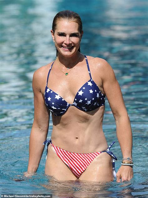 Brooke Shields 55 Celebrates Independence Day By The Pool In Bikini