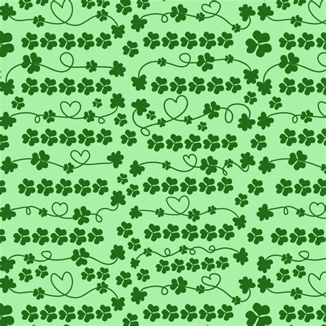 Premium Vector Hand Drawn Lovely Hearts Style Lucky Clover Shamrock