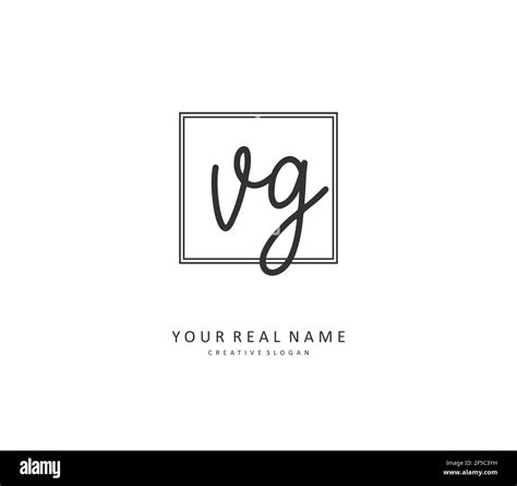 Vg Initial Letter Handwriting And Signature Logo A Concept Handwriting