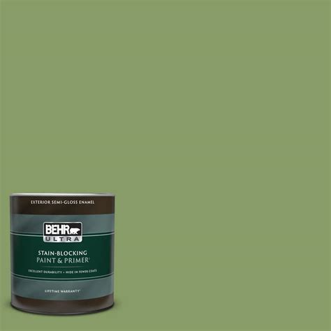 BEHR ULTRA 1 Qt M370 5 Agave Plant Semi Gloss Enamel Exterior Paint