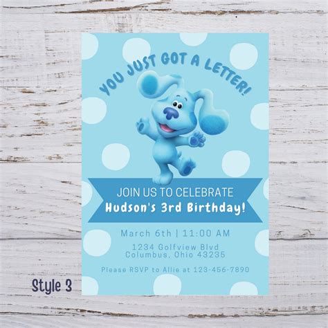 Blues Clues Invitaci N De Cumplea Os Personalizable X Descarga