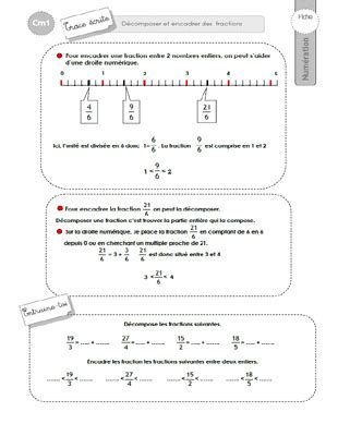 Cm Trace Ecrite D Composer Et Encadrer Les Fractions