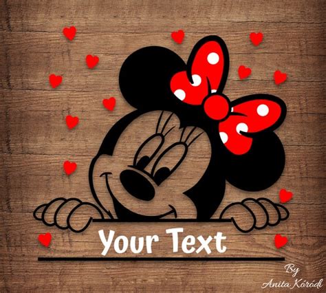 Minnie Mouse Split Monogram Graphics Svg Dxf Eps Png Cdr Ai Etsy Italia