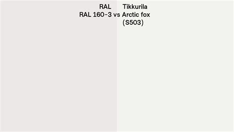 RAL RAL 160 3 Vs Tikkurila Arctic Fox S503 Side By Side Comparison