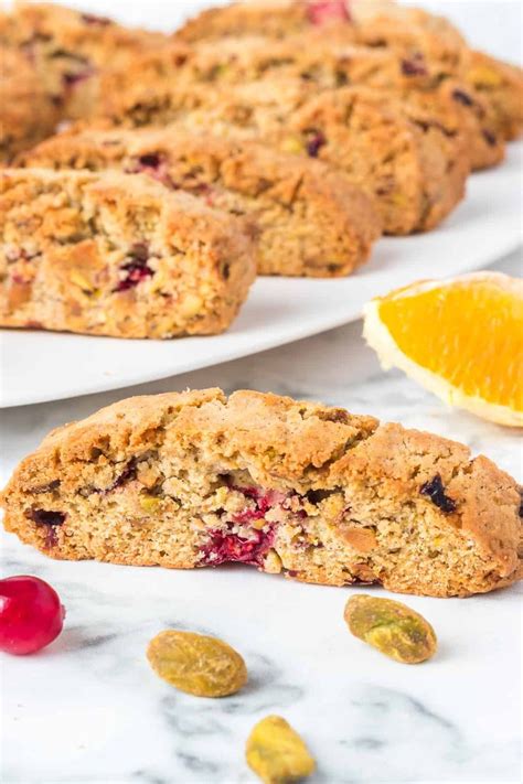 Pistachios Fresh Cranberries And Orange Zest Make These Easy Biscotti