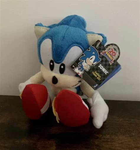 Sonic The Hedgehog Jazwares Th Anniversary Tagged Sonic Plush Rare