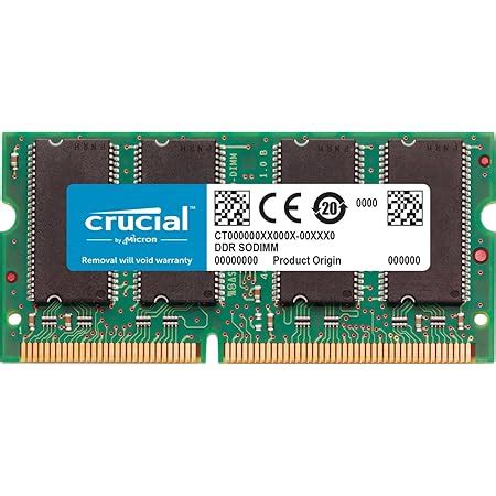 Crucial 1GB DDR 333MHz PC2700 200 PIN SODIMM 2 5V CL 2 5 Unbuffered