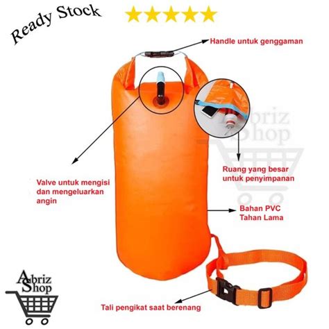 Jual Buoy Open Swim Tow Pelampung Safety Dry Bag Pengaman Renang Laut