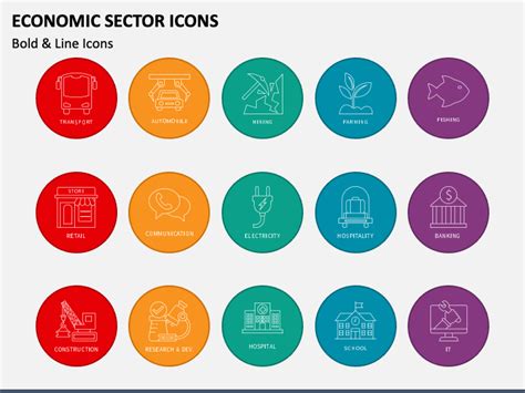 Economic Sector Icons for PowerPoint and Google Slides - PPT Slides