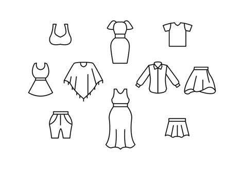 Clothes Outline Vector Art, Icons, and Graphics for Free Download