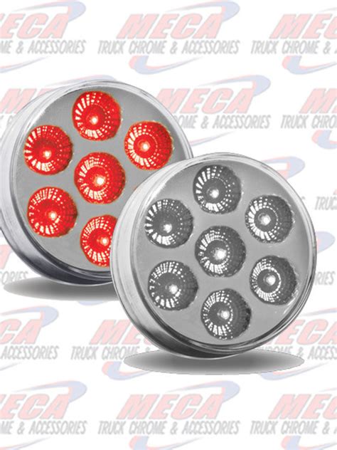 Led 25 Dual Revolution 7 Diodes Redwhite Meca Truck Chrome