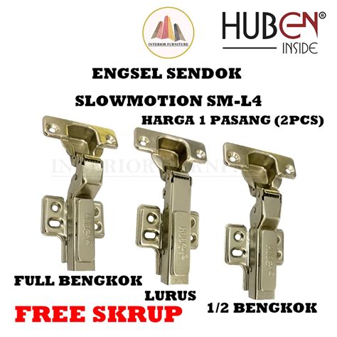 Jual Engsel HUBEN Sendok SLOWMOTION LUBANG 4 SM L4 Lurus Setengah Full