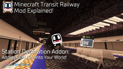 Minecraft Transit Railway Station Decoration Addon Explained YouTube