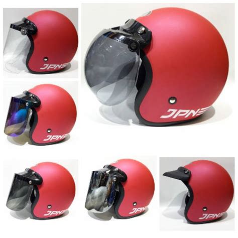 Jual Helm Bogo Retro Jpn Arc Pink Fanta Doff Kaca Flat Cembung Shopee