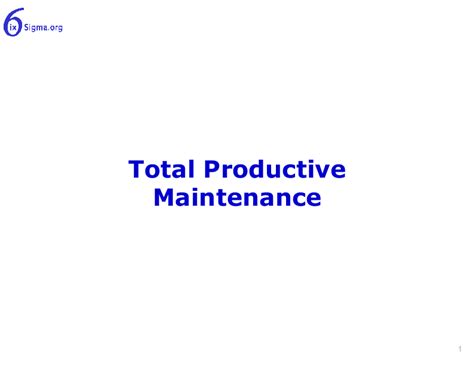 Ppt Total Productive Maintenance Slide Ppt Powerpoint