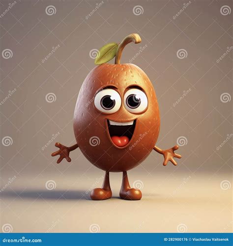 Cute Date Fruit Happy Cartoon Character Stock Illustration ...