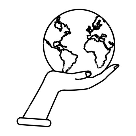 Hand Holding Earth Drawing | Free download on ClipArtMag