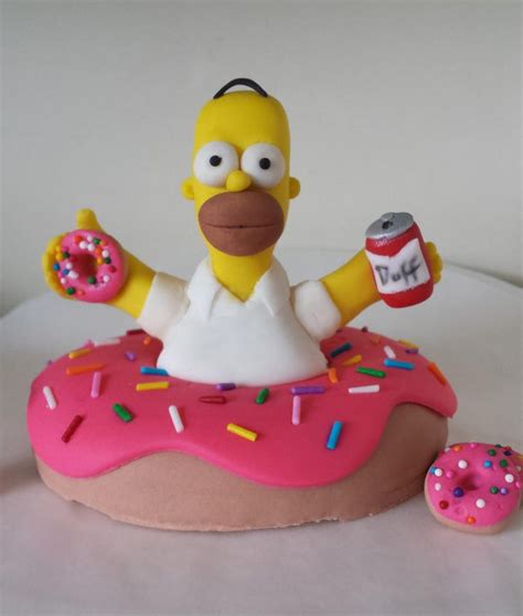 Homer Simpson cake topper | Fondan, Seni