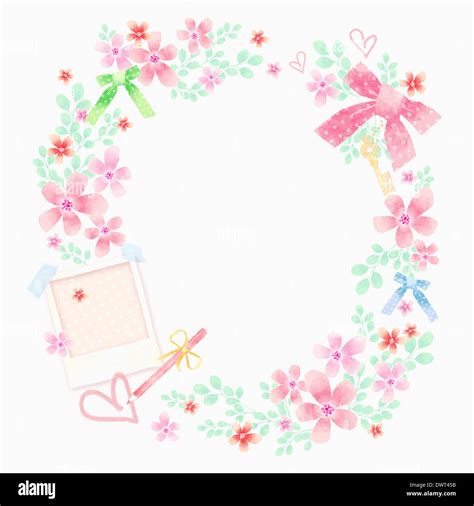 a letter template with flower theme Stock Photo - Alamy