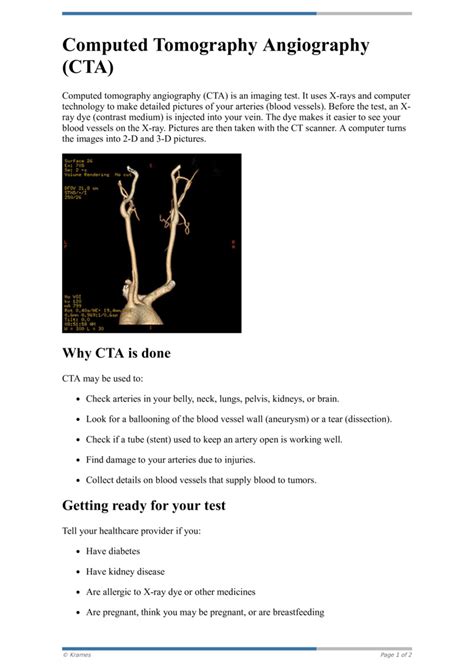 Text Computed Tomography Angiography Cta Healthclips Online