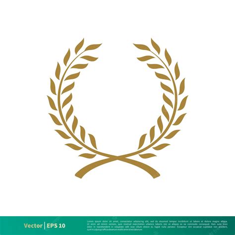 Premium Vector Gold Laurel Wreath Decorative Frame Vector Template