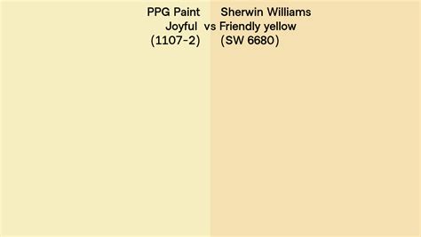 Ppg Paint Joyful Vs Sherwin Williams Friendly Yellow Sw