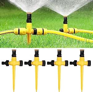 4 Stück Rasensprenger 360 Drehbarer Gartensprenger Garten Sprinkler