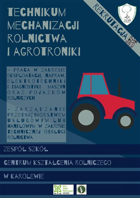 REKRUTACJA 2024 2025 TECHNIK MECHANIZACJI ROLNICTWA I AGROTRONIKI