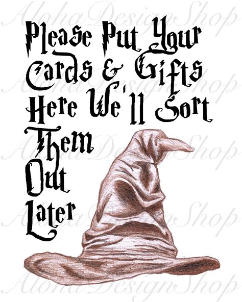 Unique Harry Potter Inspired T Table Sorting Hat Sign Image 1