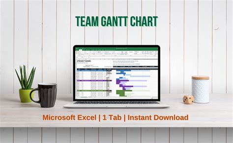 Team Planning Excel Template for Managers With Gantt Charts - Etsy