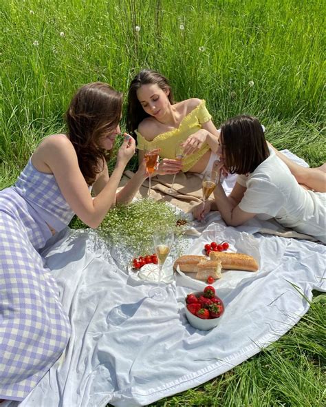 Girls Picnic On The Grass