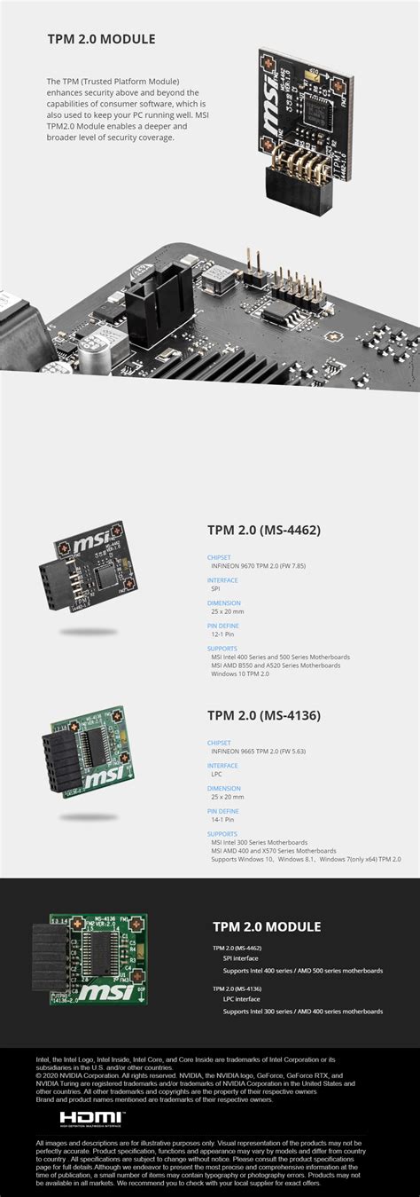 Msi Tpm Module Infineon Chip Tpm Ms Jw