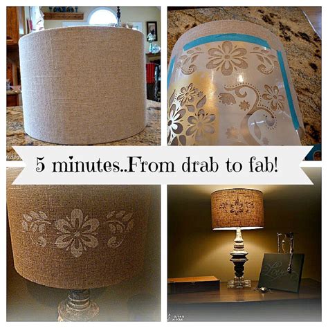 Stenciled Lampshade DIY Debbiedoo S