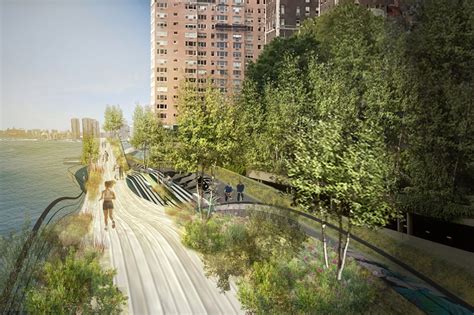 Undulating park proposed for East River Greenway in Midtown - Curbed NY