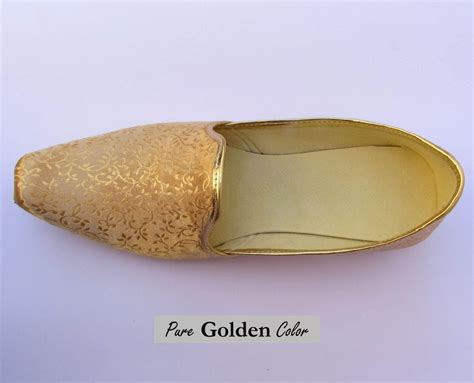 Mens Golden Shoes Bridal Gold Shoes For Mens Etsy