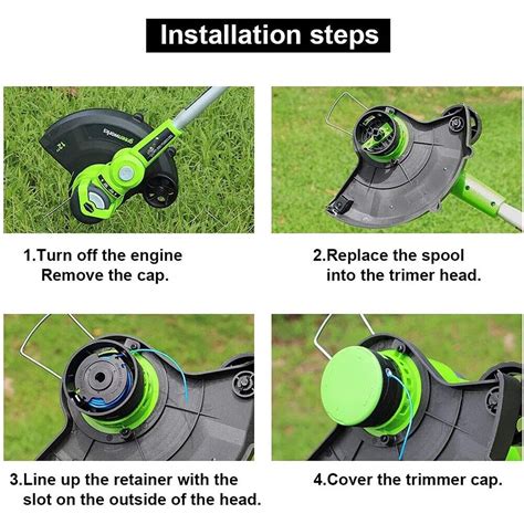 Trimming Head Kit For Greenworks Single Line 24v G Max 40v String Trimmer Parts Ebay