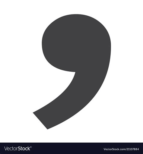 Comma Icon Royalty Free Vector Image Vectorstock