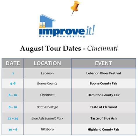 Hey, Cincinnati-- we have your end of summer plans right here! # ...