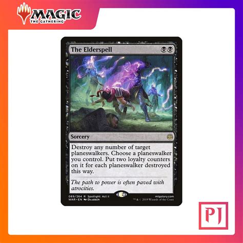 MTG The Elderspell WAR BLACK RARE NORMAL ENG การดเมจค