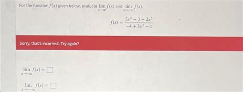 Solved For The Function Fx Given Below Evaluate