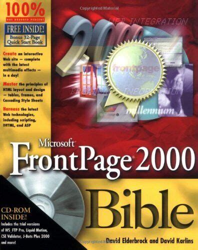 MICROSOFT FRONTPAGE 2000 BIBLE By David Elderbrock David Karlins