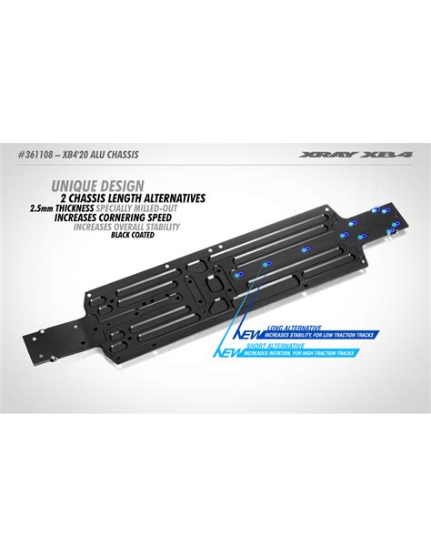 New XB4 20 Alu Chassis Swiss 7075 T6 2 5mm RyeskovRacing