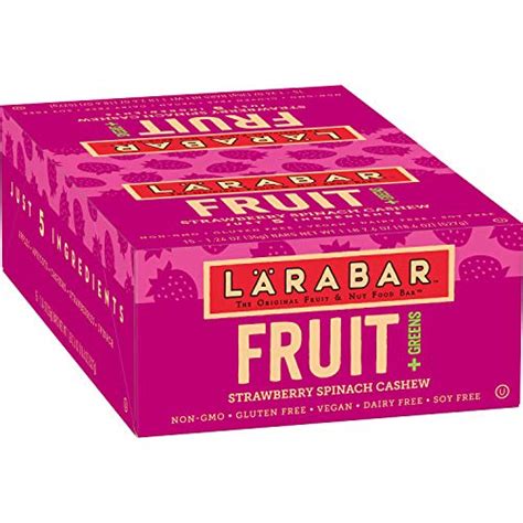 Larabar Strawberry Spinach Cashew Real Fruit Bars Vegan Gluten Free