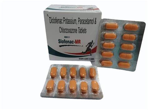 Slofenac Mr Diclofenac Potassium Paracetamol And Chlorzoxazone Tablets