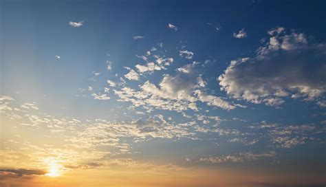 beautiful blue sky in sunrise with white clouds 22171871 Stock Photo at ...