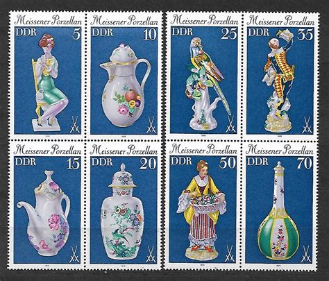 Znaczek Pocztowy PORCELANA DDR MI 2464 2471 Kupznaczki Pl