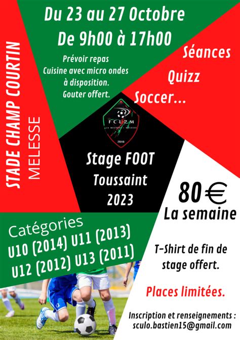 Stage Toussaint U10 U11 U12 U13 FC LA MEZIERE MELESSE