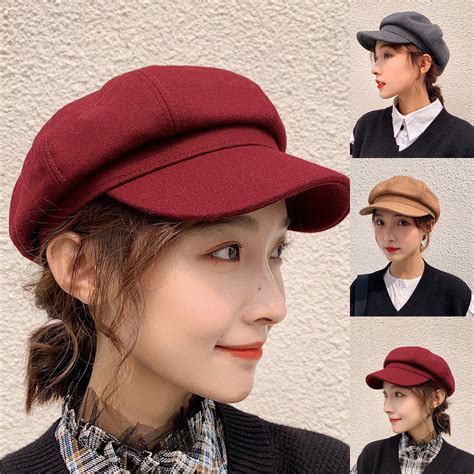 Travelwant Summer Newsboy Cap Adjustable Visor Beret Hats Soft Vintage