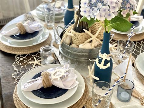 Chic & Inexpensive Nautical Dinner Party - Craft and Sparkle