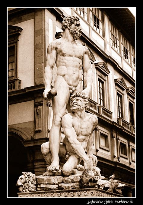 Statue Of Heracles Hercules And Cacus By Baccio Bandinel Flickr